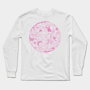 Light Pink Many Faces Long Sleeve T-Shirt